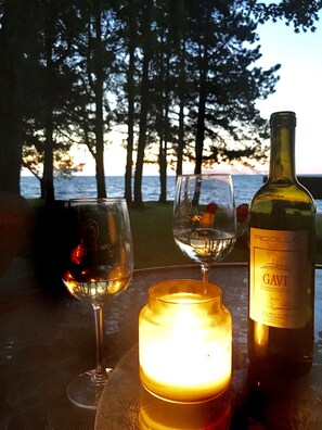 Romantic sunset for two.