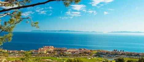 Terranea Resort & Golf Course with Pacific Ocean & Catalina Island in background