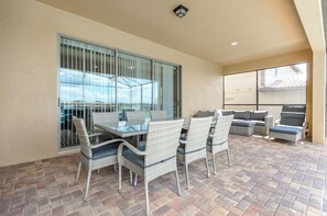 Our south-facing pool gets sun most of the day and you can watch the sun set.