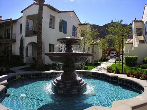 One of many scenic fountains