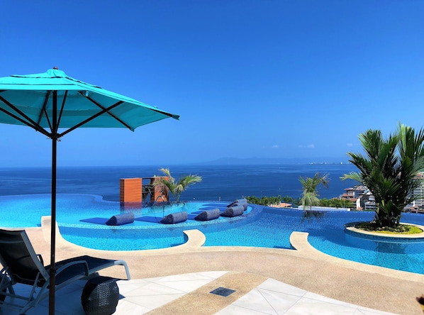 Rooftop infinity pool. Best views in Puerto Vallarta.