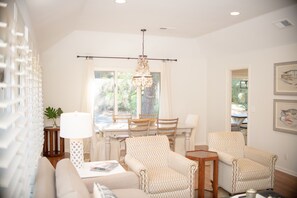 Living room with formal dining area