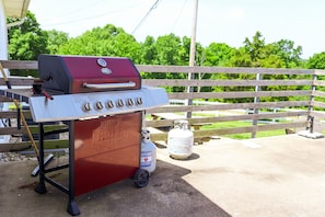 Grill on patio