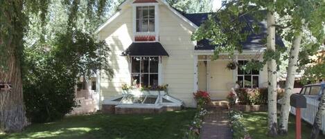 FRONT WALK AND PORCH IN SUMMER