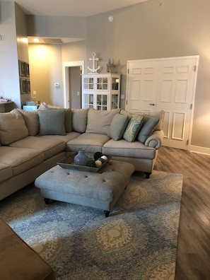 Living room with oversized sectional