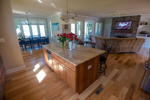spacious kitchen - large island