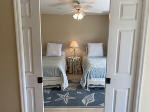 Guest bedroom privacy with pocket doors