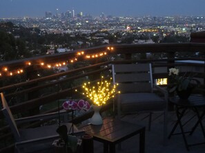 Night cap on the back balcony at dusk