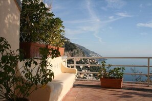 view overlooking Positano from my terrace