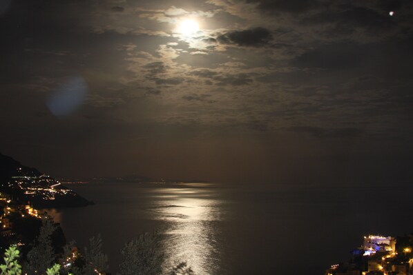 view from terrace at night