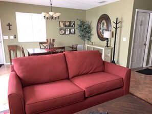 View into dining area.