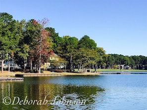 Fall view of the Lake House from the Marina docks.