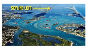 Aerial photo showing loft location and main places we go by boat