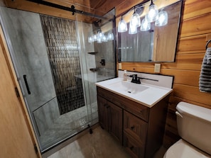 NEW remodeled master bath with tile walk in shower!