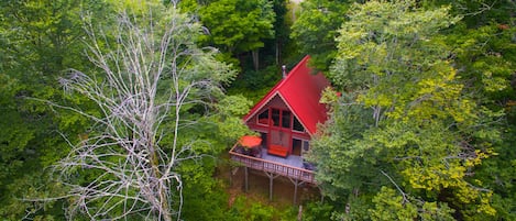 Wolf Cabin Escape - Aerial View from back