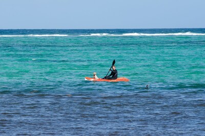 Playa aislada con esnórquel espectacular