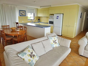 view of the kitchen from the lounge room 