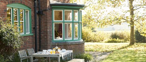 Garden furniture in which to enjoy the beautiful grounds
