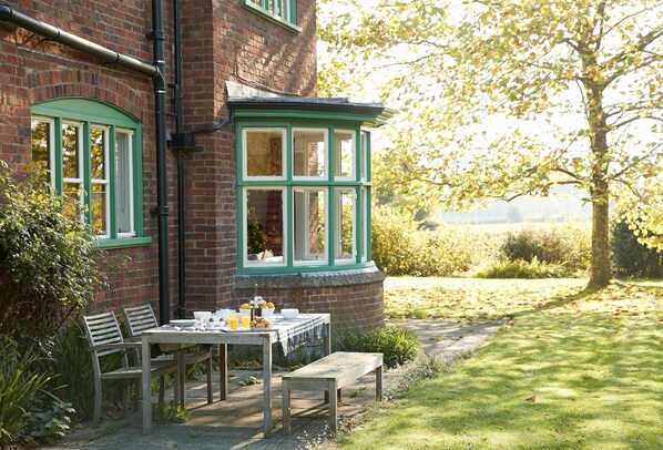 Garden furniture in which to enjoy the beautiful grounds