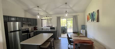 Kitchen opens up to dining room and living room; perfect for entertaining!