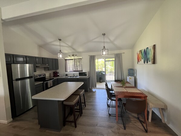 Kitchen opens up to dining room and living room; perfect for entertaining!