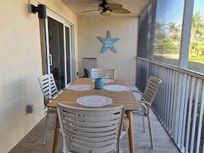 Large Screen Lanai With Two Ceiling Fans