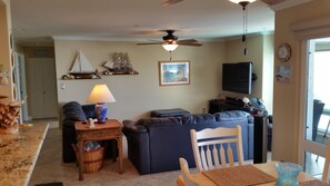 Living room and hallway view