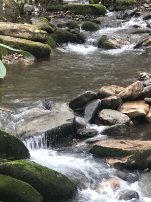 Small waterfalls all along the creek