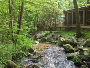 Creek off sleeping porch - water level varies depending on recent rainfall