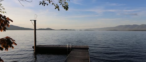 Lake view with our private dock