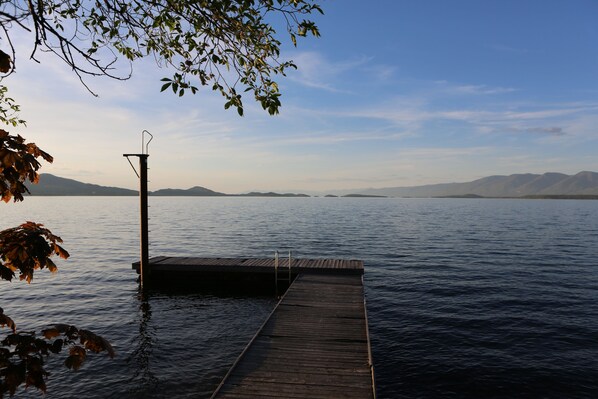 Lake view with our private dock