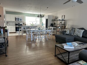 Fully stocked kitchen with granite countertops & brand new stainless appliances