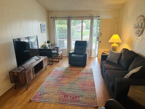 Charming living room offers a great place to spend time together.