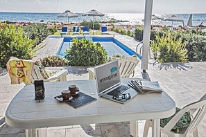 Garden overlooking the ocean