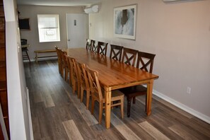 first floor dining space with seating for 14 guests