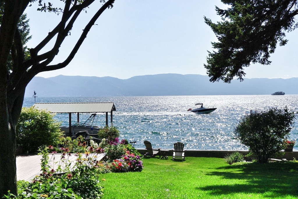 WATERFRONT HOME ON FLATHEAD LAKE with 275 Ft of Lake ...