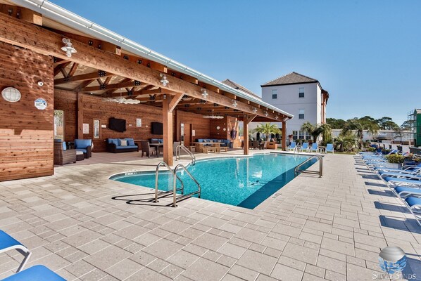 Private Community Pool - Recreation Area - Egg Grills - Available to Guests