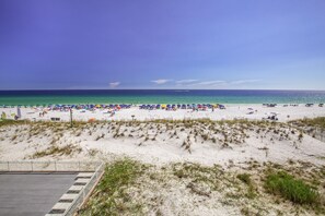 Beach in front of Pelican Beach Resort