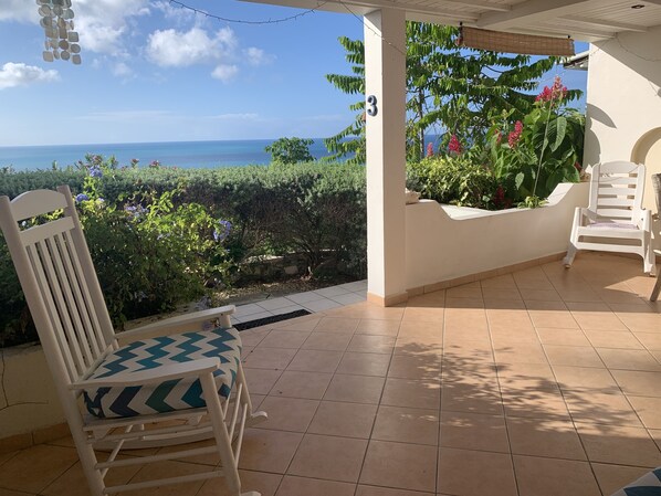 The spacious veranda