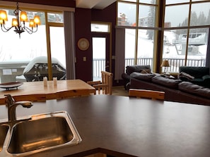 Kitchen vantage point of Alpine Meadows chairlift!