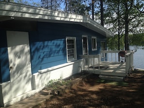 Entrance to cabin and porch
