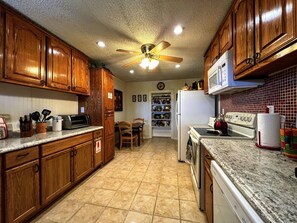 Kitchen view from guest entrance 