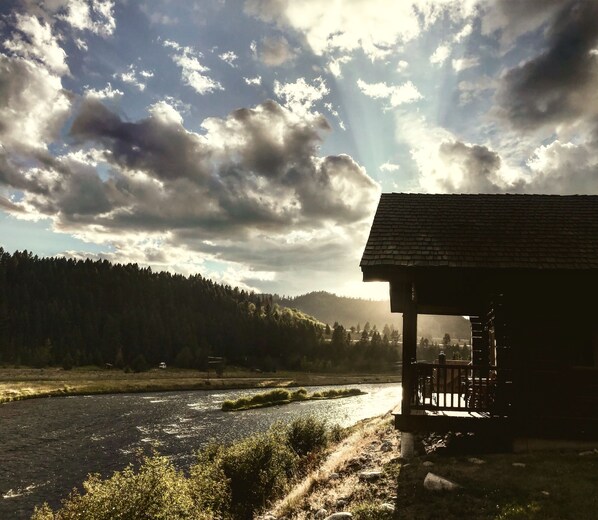 Awesome sunsets at the cabin.