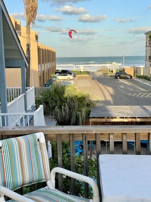 Great view - picture has old balcony that has been replaced.