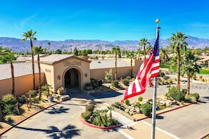 Public: Palm Desert Country Club golf course clubhouse across street