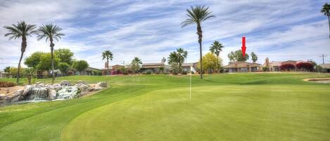 9th green looking towards house