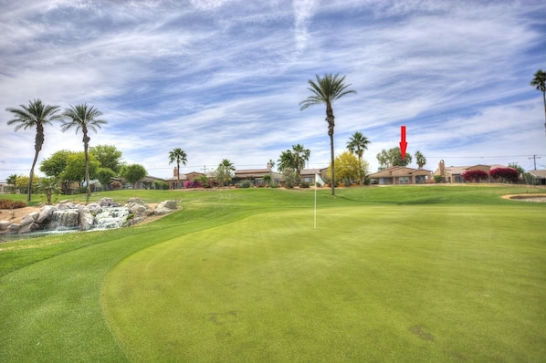 9th green looking towards house