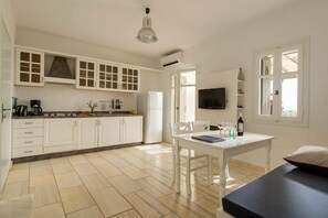 kitchen and dining area