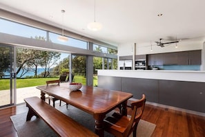 Dining area and kitchen