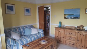 Newly refurbished lounge with views of Newlyn and the sea.